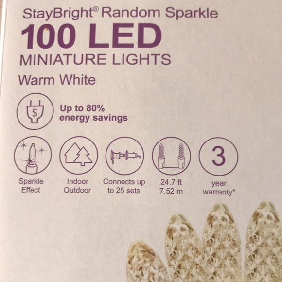 GE stay bright random sparkle mini 100 led lights - Picture 4 of 5